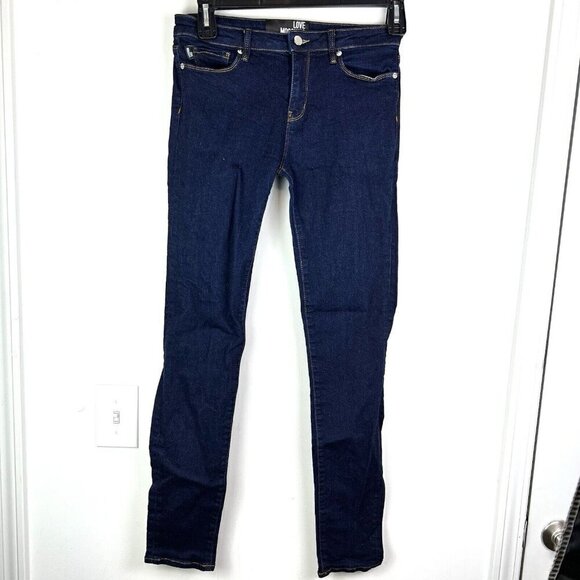 Love Moschino Women's Dark Wash Blue Stretch Skinny Jeans Q38749S3379 Size 28 - Picture 2 of 9
